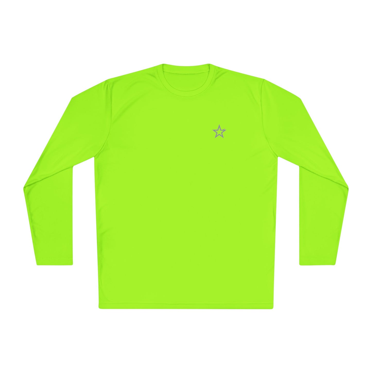 Minimal Star Chest Long Sleeve Tee — Simple Unisex Lightweight Shirt