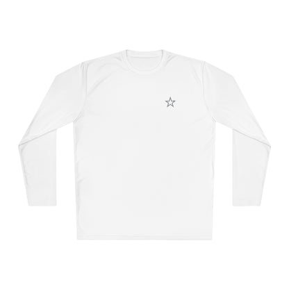 Minimal Star Chest Long Sleeve Tee — Simple Unisex Lightweight Shirt