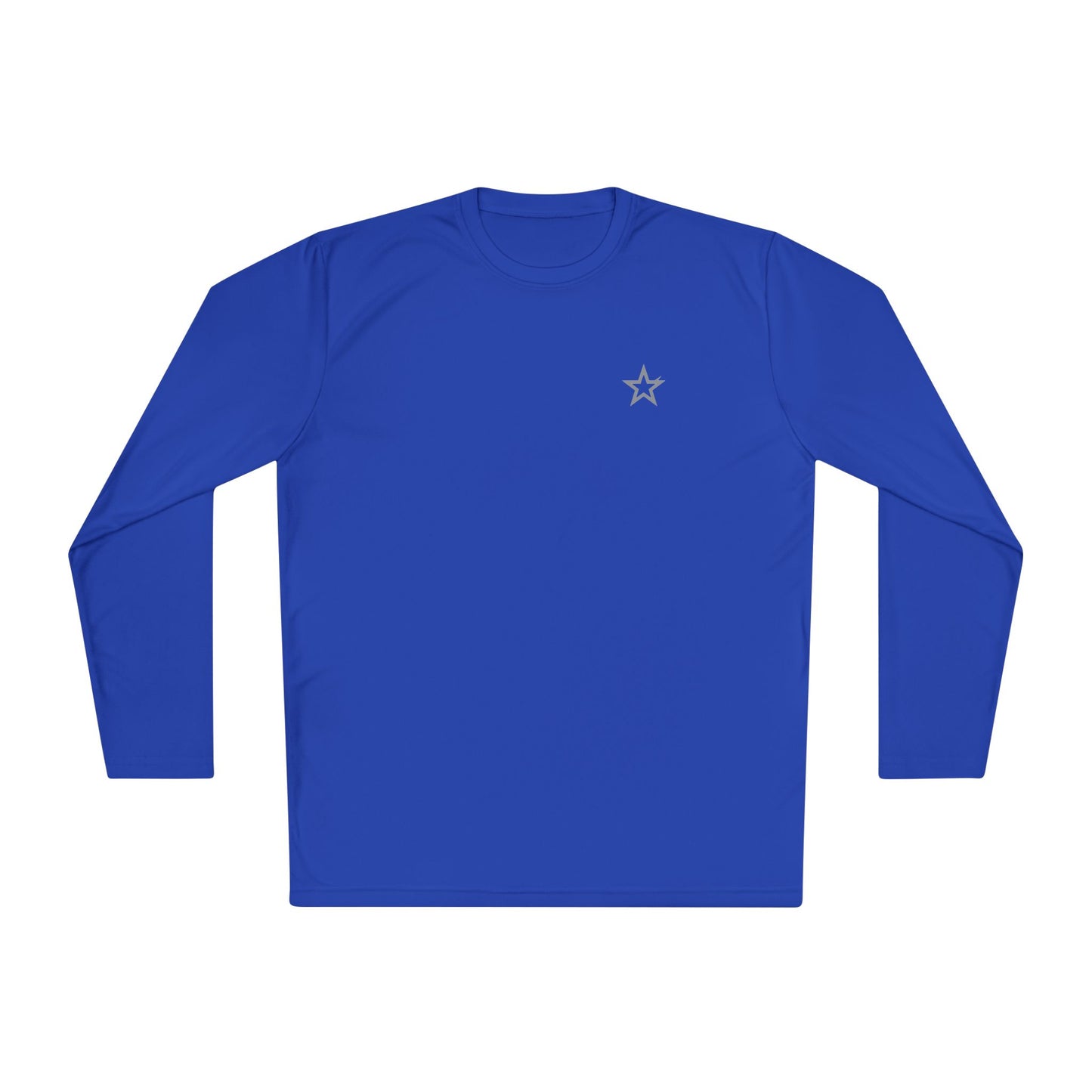 Minimal Star Chest Long Sleeve Tee — Simple Unisex Lightweight Shirt