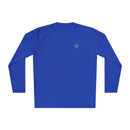 Minimal Star Chest Long Sleeve Tee — Simple Unisex Lightweight Shirt